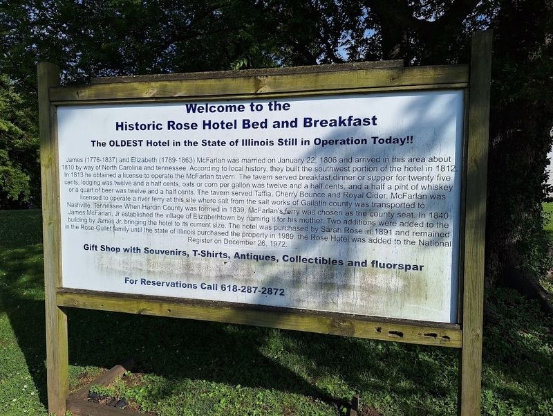 Welcome to the Historic Rose Hotel Bed and Breakfast Marker image. Click for full size.