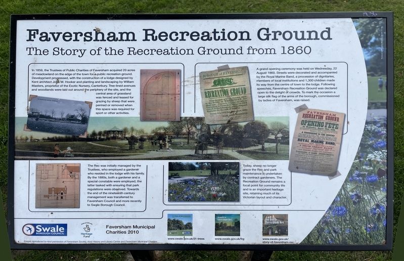 Faversham Recreation Ground Marker image. Click for full size.