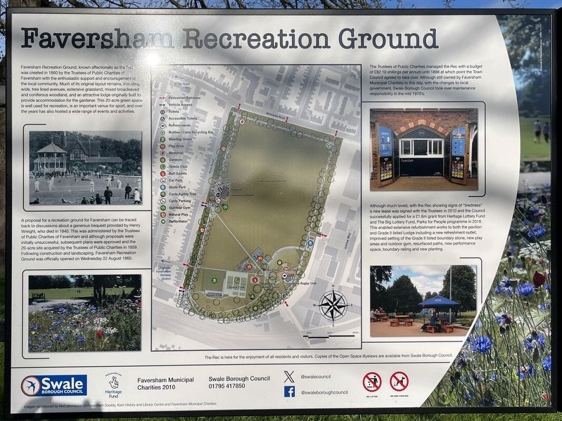 Faversham Recreation Ground Marker. Click for full size. Faversham Recreation Ground Marker image. Click for full size.