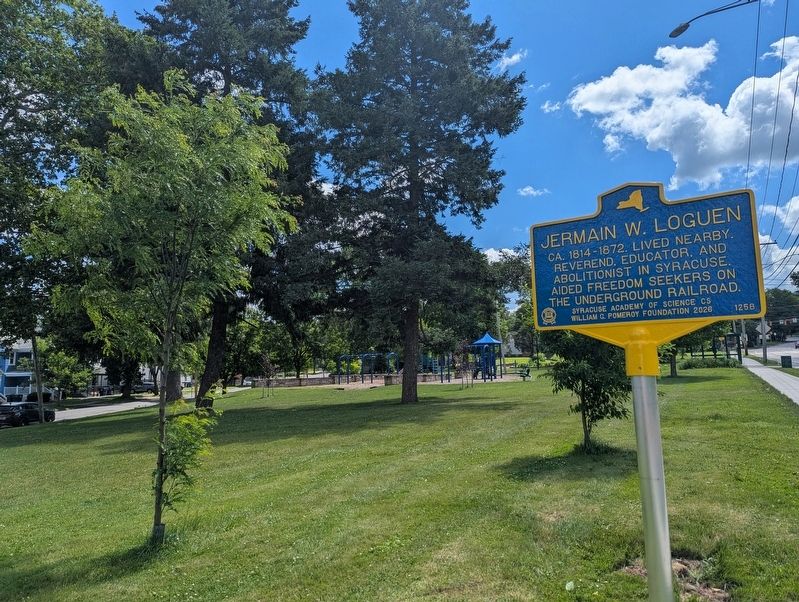 Jermain W. Loguen Marker view of area image. Click for full size.