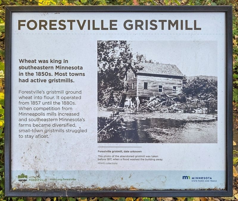 Forestville Gristmill Marker. Click for full size. Forestville Gristmill Marker image. Click for full size.