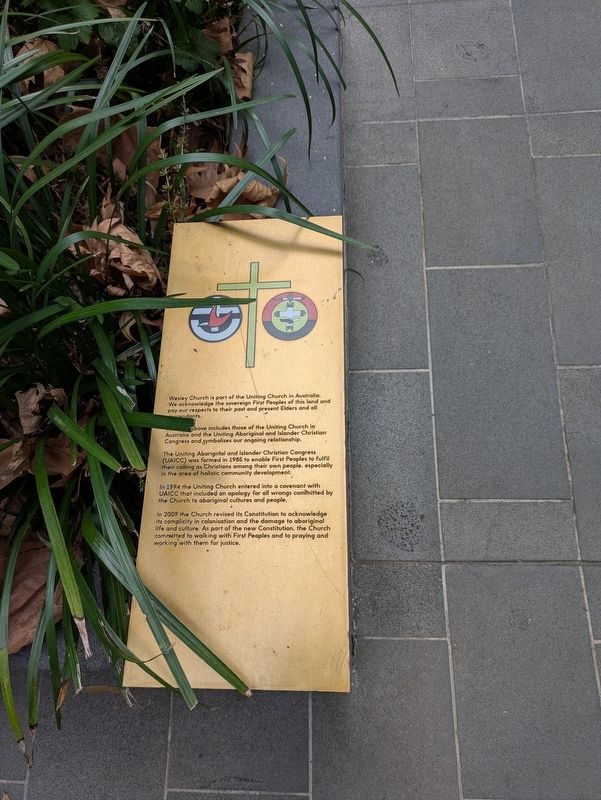 Uniting Aboriginal and Islander Christian Congress Marker. Click for full size. Uniting Aboriginal and Islander Christian Congress Marker image. Click for full size.