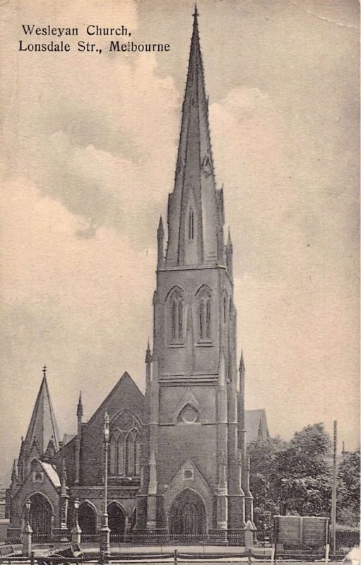 Wesleyan Church, Melbourne. Click for full size. Wesleyan Church, Melbourne image. Click for full size.