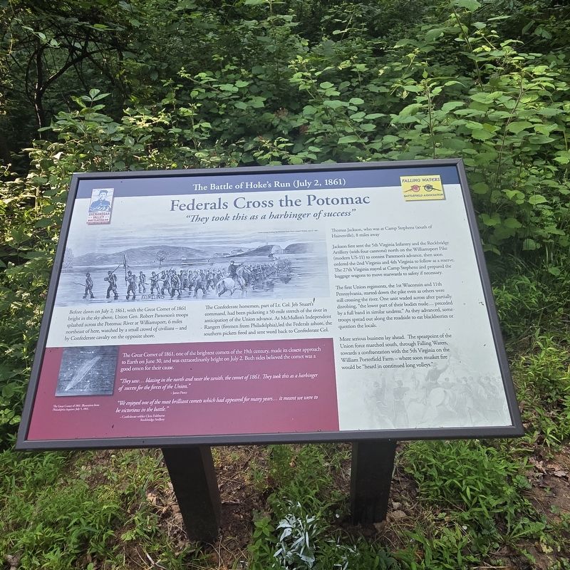 Federals Cross the Potomac Marker image. Click for full size.