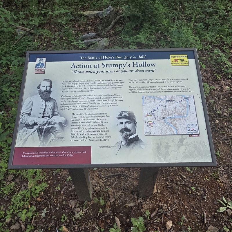 Action at Stumpy's Hollow Marker. Click for full size. Action at Stumpy's Hollow Marker image. Click for full size.