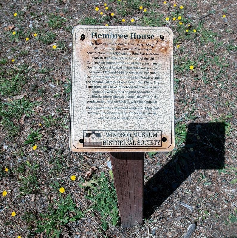 Hembree House Marker. Click for full size. Hembree House Marker image. Click for full size.
