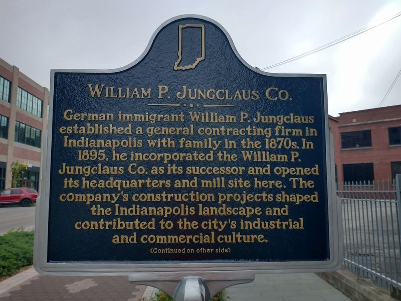 William P. Jungclaus Co. Marker (Side 1) image. Click for full size.