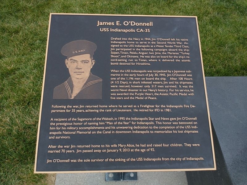 James E. O'Donnell Marker image. Click for full size.