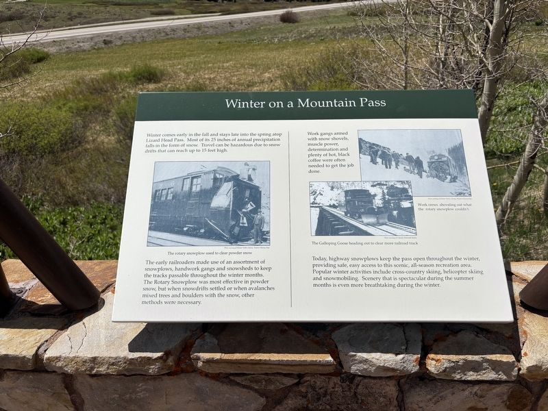 Winter on a Mountain Pass Marker. Click for full size. Winter on a Mountain Pass Marker image. Click for full size.