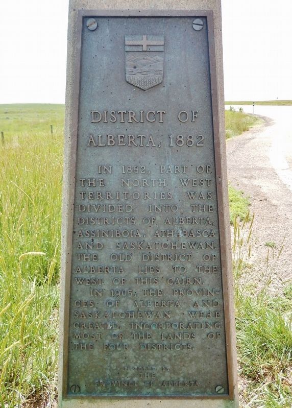 District of Alberta, 1882 Marker. Click for full size. District of Alberta, 1882 Marker image. Click for full size.