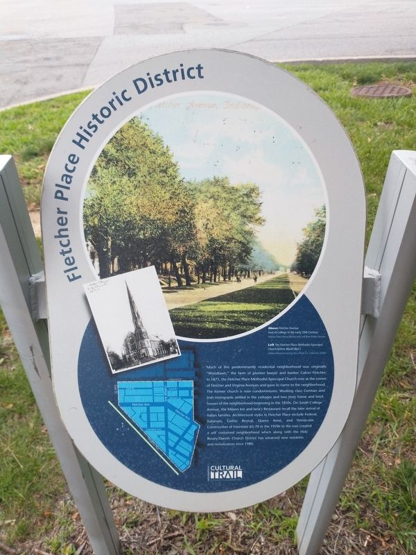 Fletcher Place Historic District Marker image. Click for full size.