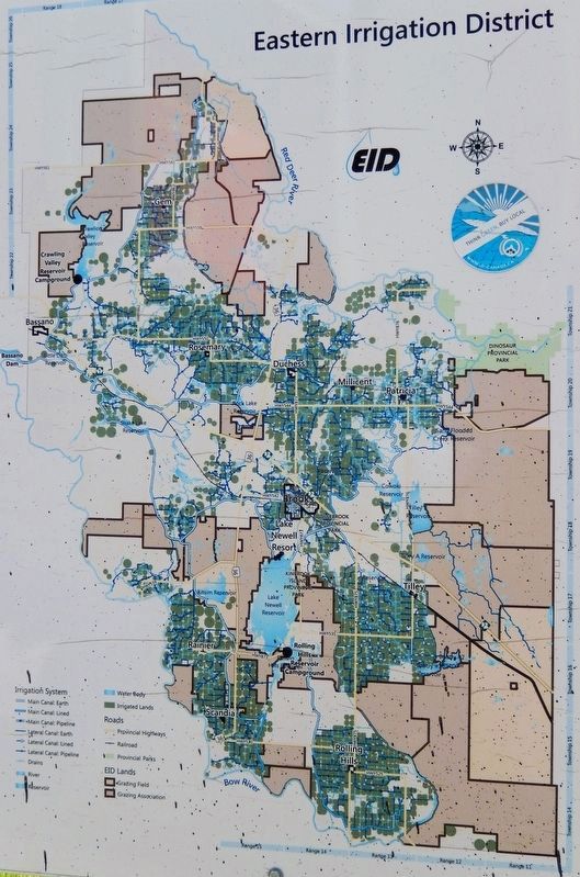 Marker detail: Eastern Irrigation District Map image. Click for full size.