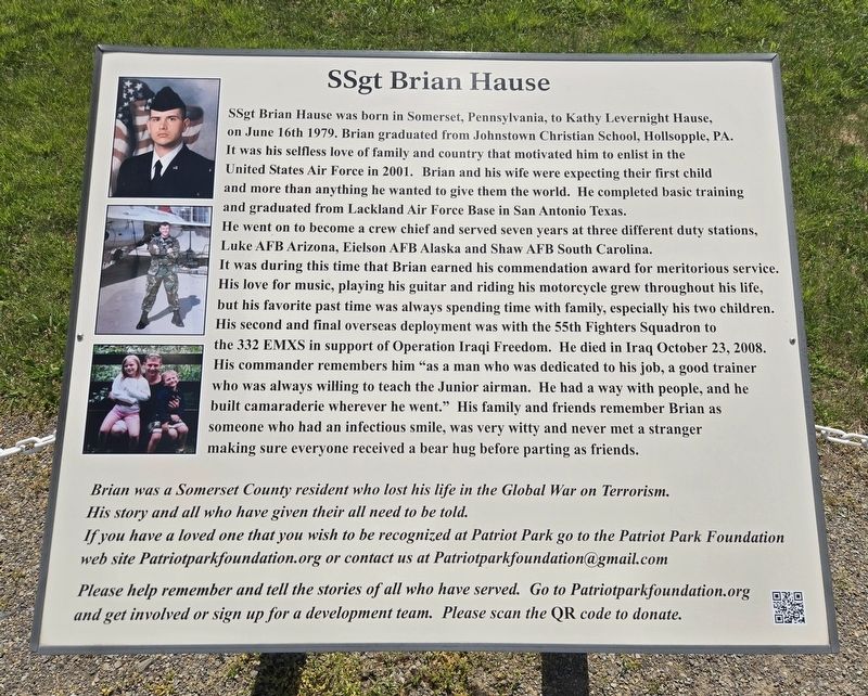 SSgt Brian Hause Marker image. Click for full size.
