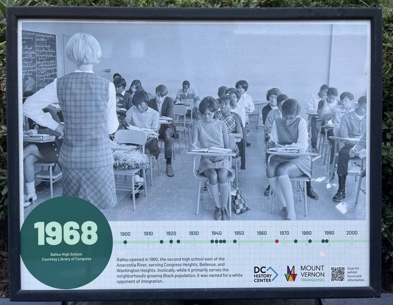 Ballou High School Marker. Click for full size. Ballou High School Marker image. Click for full size.