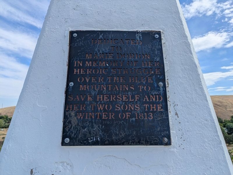 Marie Dorion Monument Marker. Click for full size. Marie Dorion Monument Marker image. Click for full size.