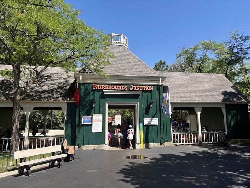 Great America Scenic Railway Marker at Fairgrounds Junction. Click for full size. Great America Scenic Railway Marker at Fairgrounds Junction image. Click for full size.