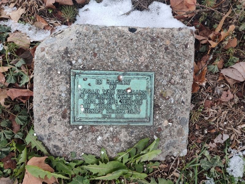 World War Veterans of Cuyahoga Falls Marker. Click for full size. World War Veterans of Cuyahoga Falls Marker image. Click for full size.