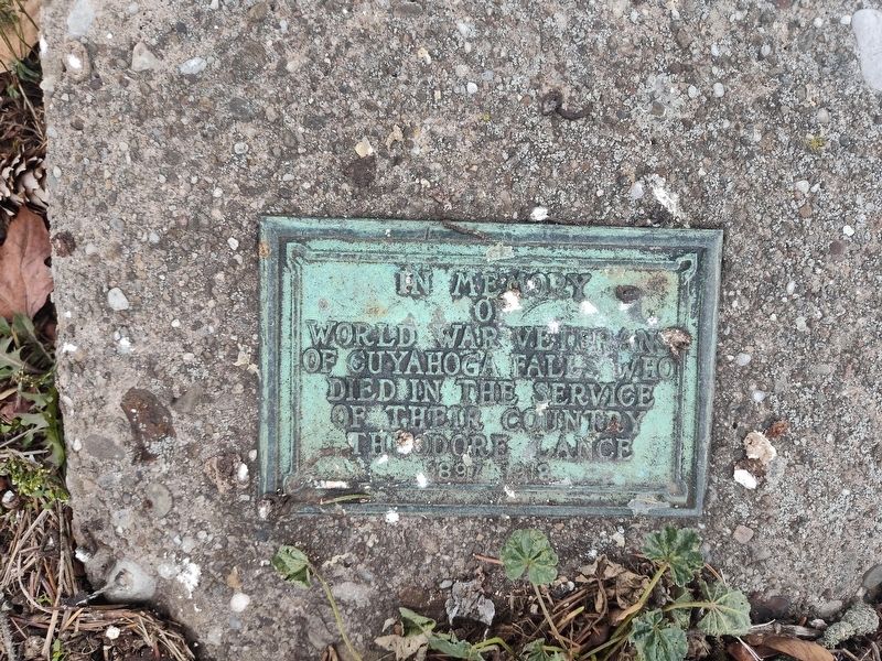 World War Veterans of Cuyahoga Falls Marker. Click for full size. World War Veterans of Cuyahoga Falls Marker image. Click for full size.