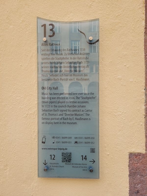 Altes Rathaus / Old City Hall Marker. Click for full size. Altes Rathaus / Old City Hall Marker image. Click for full size.