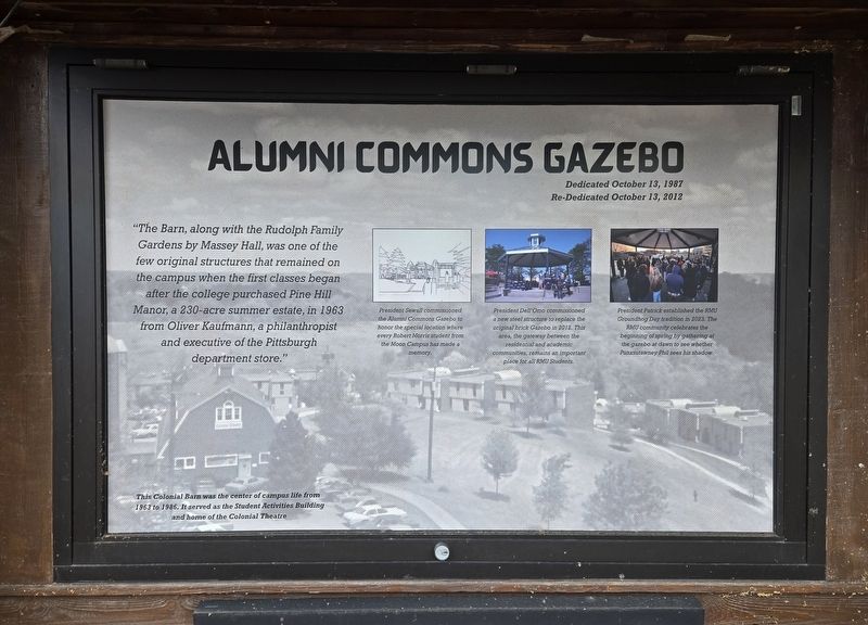 Alumni Commons Gazebo Marker. Click for full size. Alumni Commons Gazebo Marker image. Click for full size.