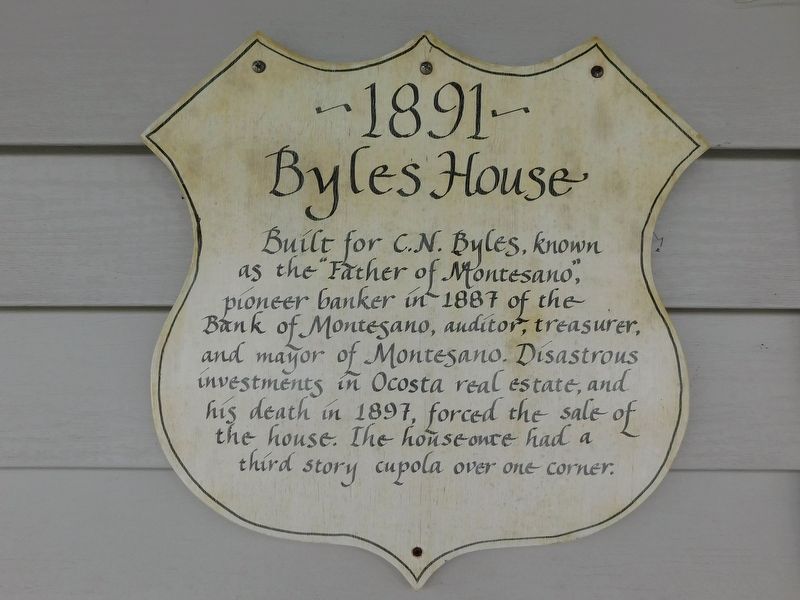 Byles House Marker. Click for full size. Byles House Marker image. Click for full size.