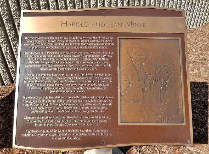 Harold and Jean Miner Marker image. Click for full size.
