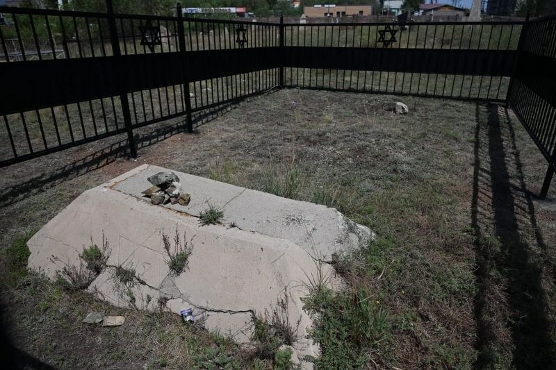Jewish Mass Grave within the newly erected fenced area.. Click for full size. Jewish Mass Grave within the newly erected fenced area. image. Click for full size.