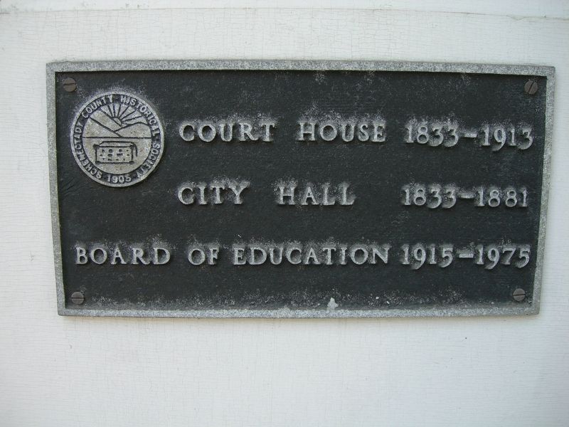 Court House - City Hall - Board of Education Marker. Click for full size. Court House - City Hall - Board of Education Marker image. Click for full size.