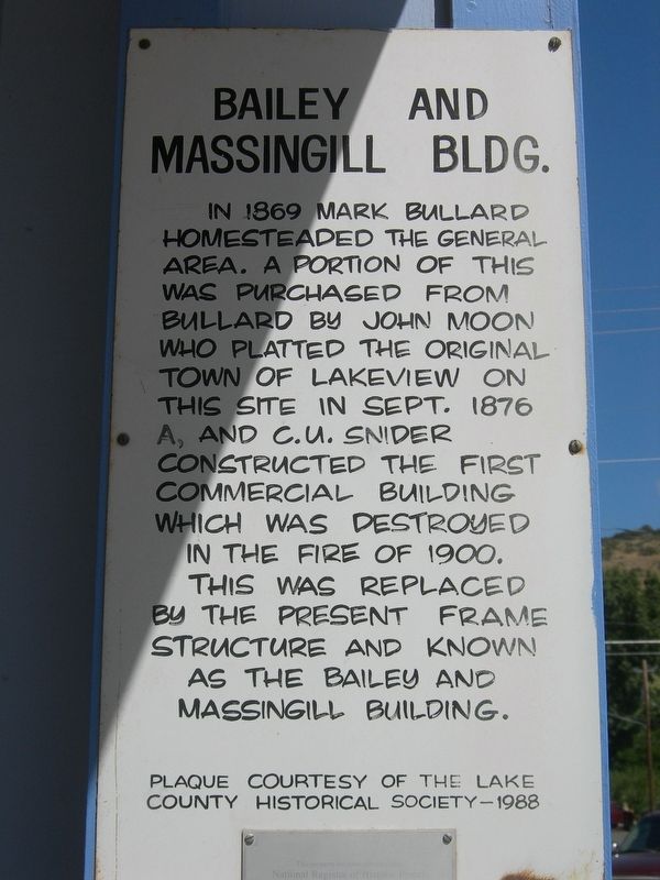 Bailey and Massingill Bldg Marker image. Click for full size.