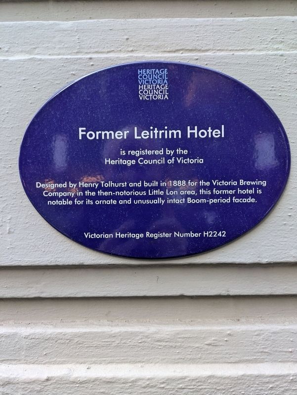 Former Leitrim Hotel Marker image. Click for full size.