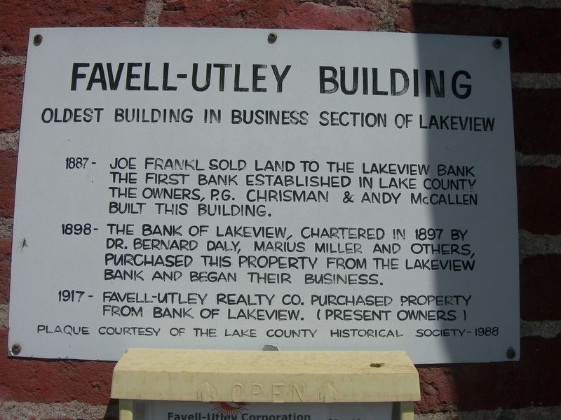 Favell-Utley Building Marker image. Click for full size.