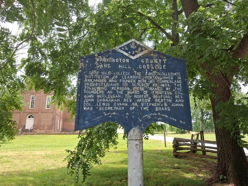 Washington County Cane Hill College Marker. Click for full size. Washington County Cane Hill College Marker image. Click for full size.