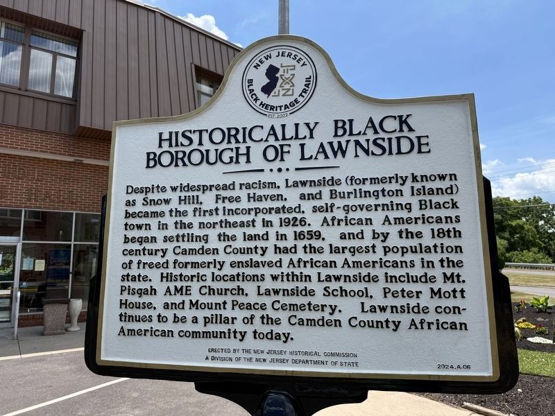 Historically Black Borough of Lawnside Marker image. Click for full size.