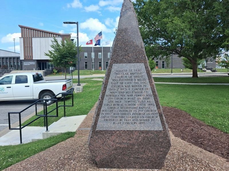 Regular Baptist Church of Shilo Marker. Click for full size. Regular Baptist Church of Shilo Marker image. Click for full size.