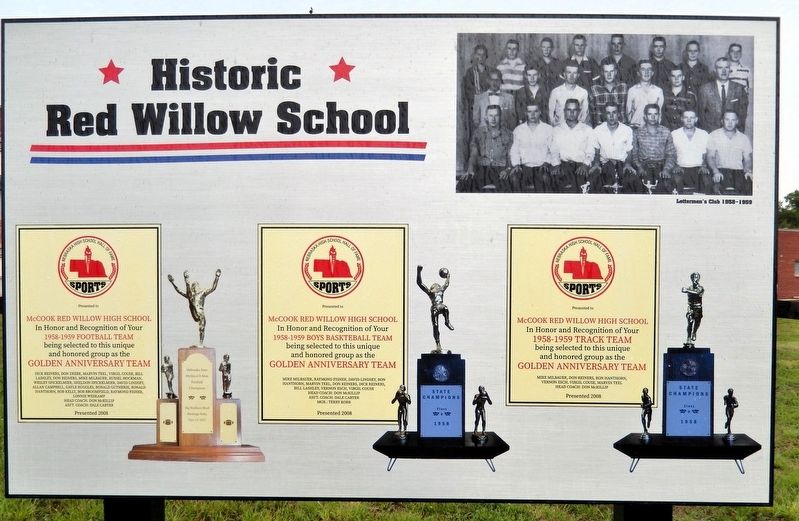 Historic Red Willow School Marker image. Click for full size.