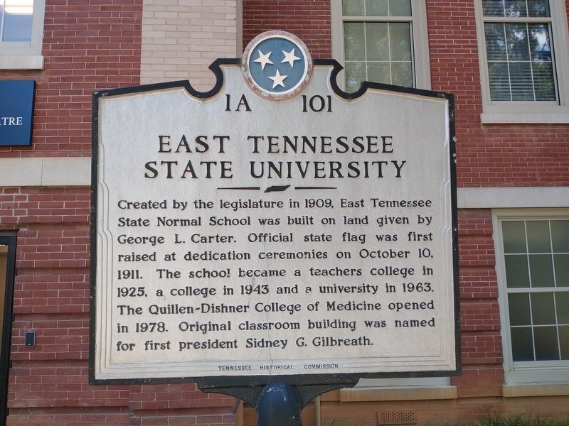 East Tennessee State University Marker. Click for full size. East Tennessee State University Marker image. Click for full size.