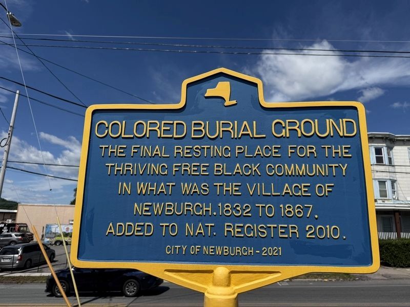Colored Burial Ground Marker image. Click for full size.