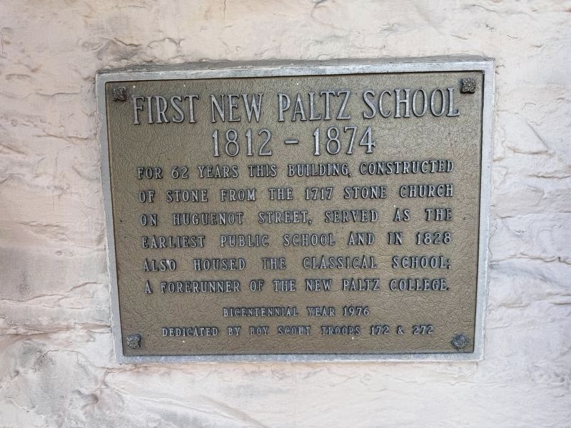 First New Paltz School Marker image. Click for full size.
