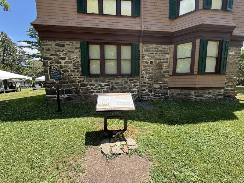 Markers in front of the Deyo House. Click for full size. Markers in front of the Deyo House image. Click for full size.