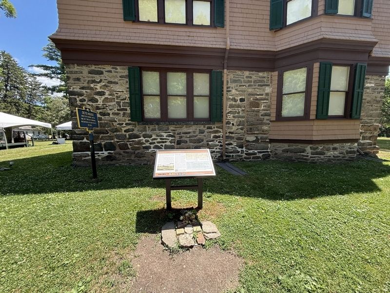Markers in front of the Deyo House. Click for full size. Markers in front of the Deyo House image. Click for full size.