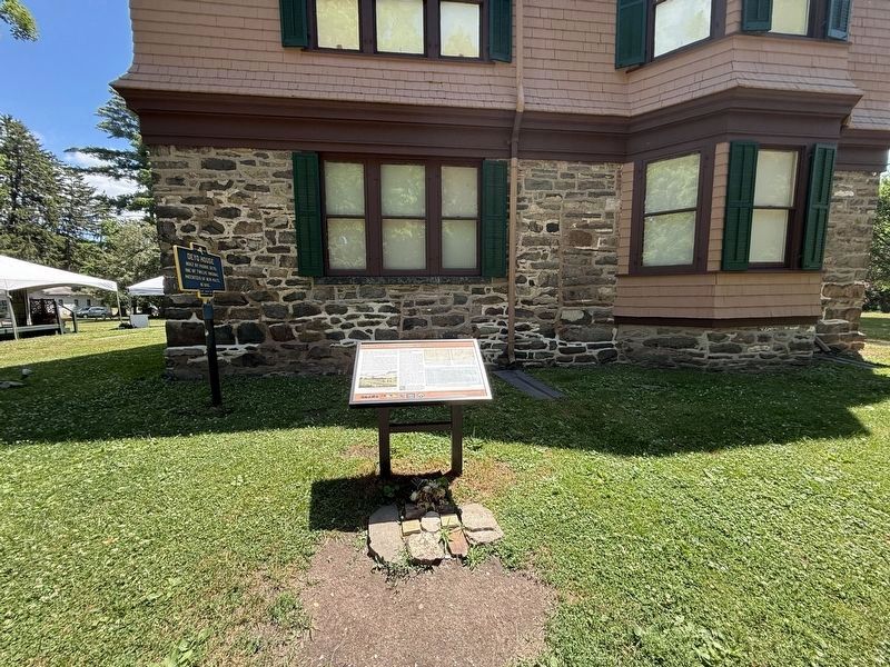 Markers in front of the Deyo House. Click for full size. Markers in front of the Deyo House image. Click for full size.