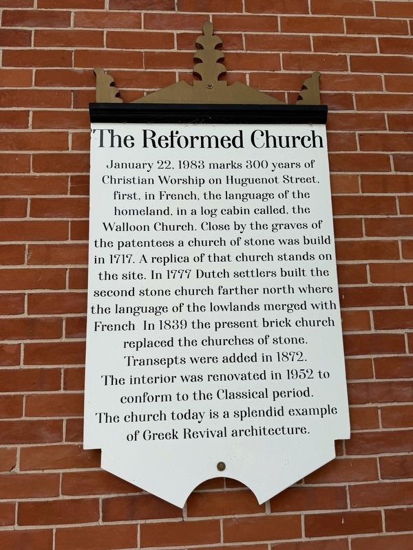 The Reformed Church Marker. Click for full size. The Reformed Church Marker image. Click for full size.