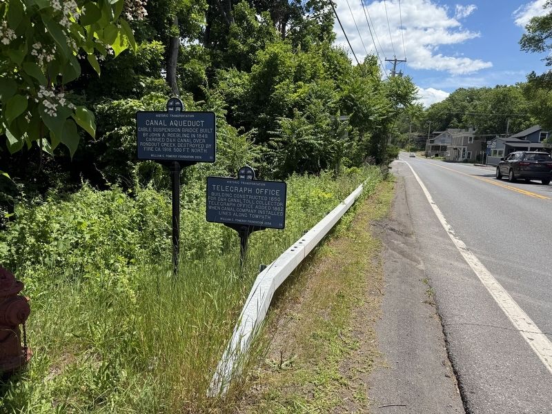 Canal Aqueduct and Telegraph Office Markers along Main Street image. Click for full size.