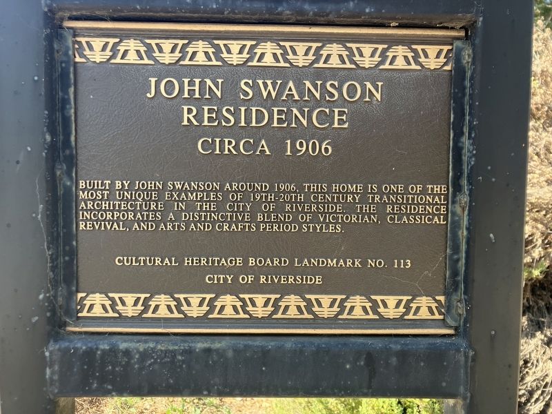 John Swanson Residence Marker image. Click for full size.