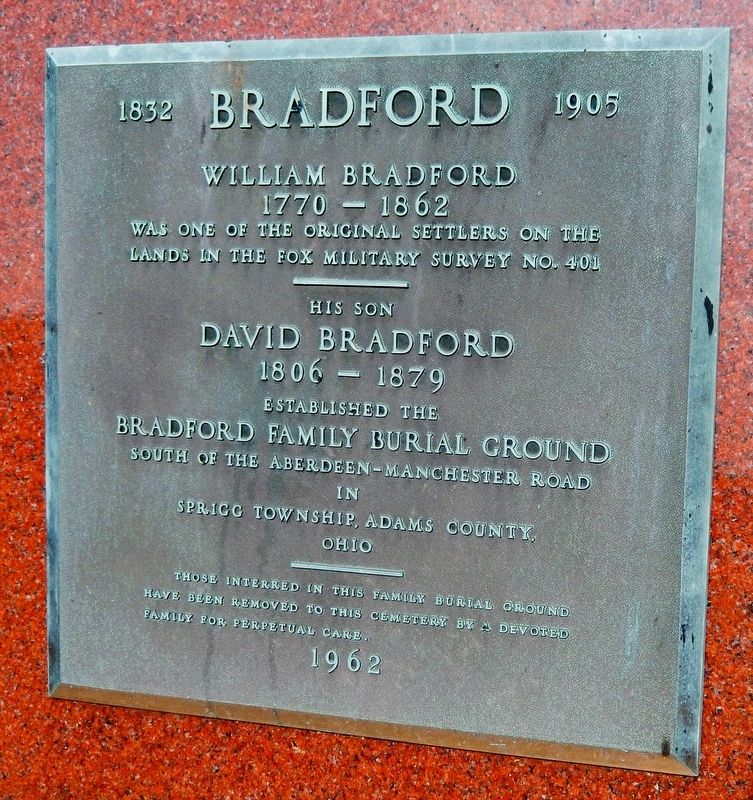Bradford Marker. Click for full size. Bradford Marker image. Click for full size.