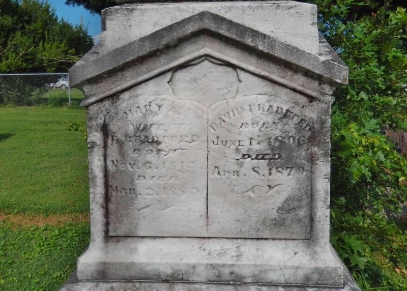 Bradford Monument: Mary & David Bradford. Click for full size. Bradford Monument: Mary & David Bradford image. Click for full size.