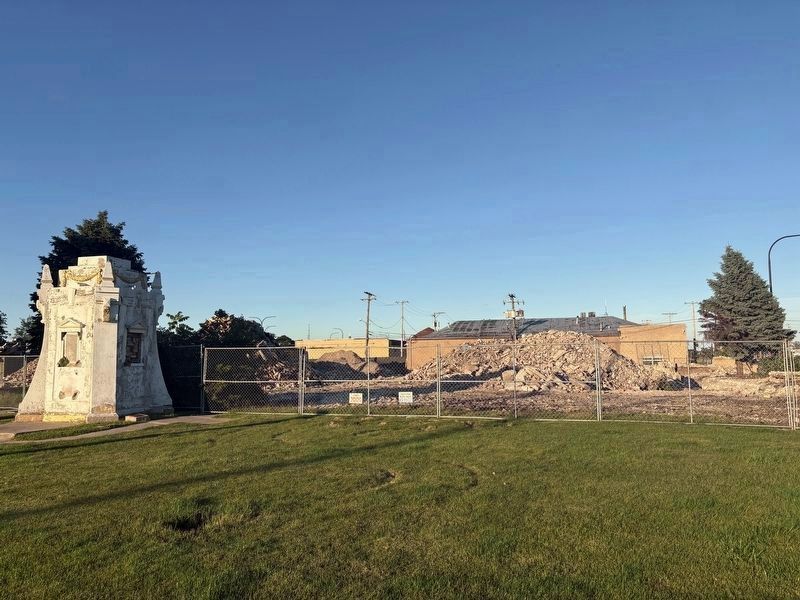 Cicero Town Hall demolition (2026). Click for full size. Cicero Town Hall demolition (2026) image. Click for full size.