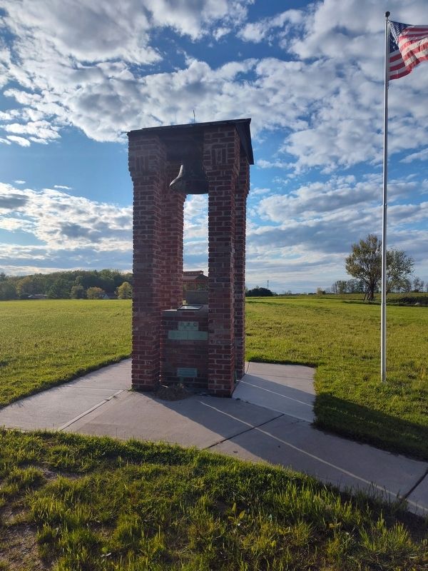 Brunswick's First Church Bell Marker image. Click for full size.