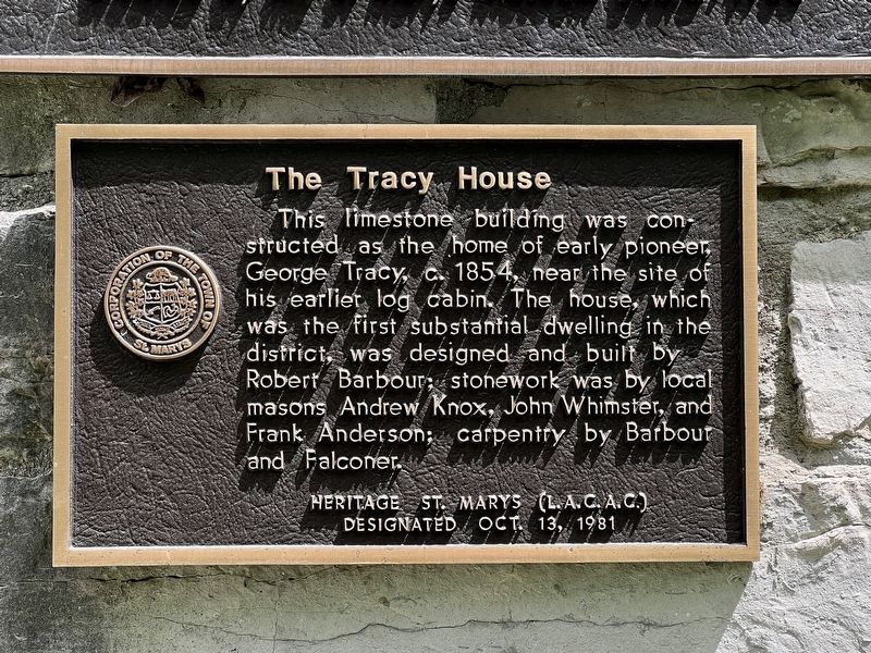 The Tracy House Marker. Click for full size. The Tracy House Marker image. Click for full size.