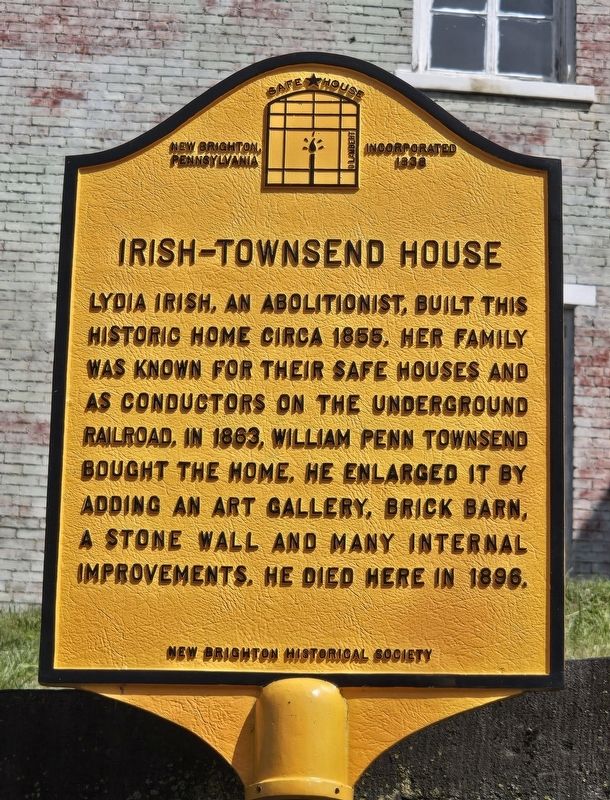 Irish-Townsend House Marker. Click for full size. Irish-Townsend House Marker image. Click for full size.